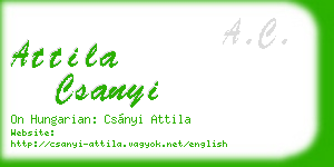 attila csanyi business card