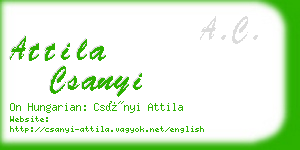 attila csanyi business card